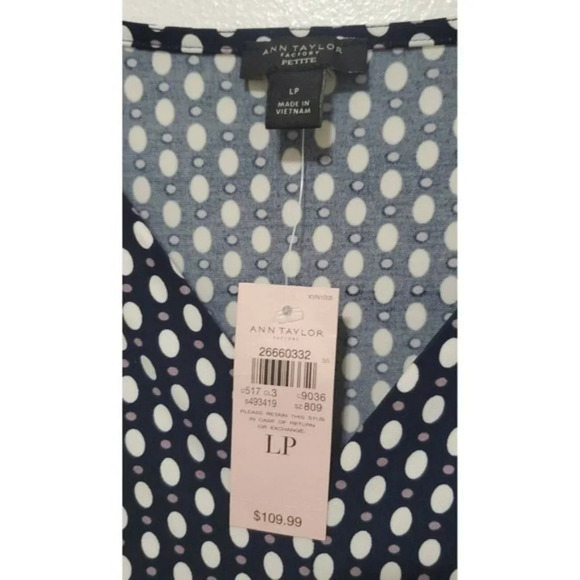Ann Taylor Factory Midi Dress Black White Tan - Picture 2 of 7